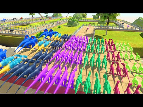 Color Carnivore Dinosaurs vs All Units Championship - Animal Revolt Battle Simulator