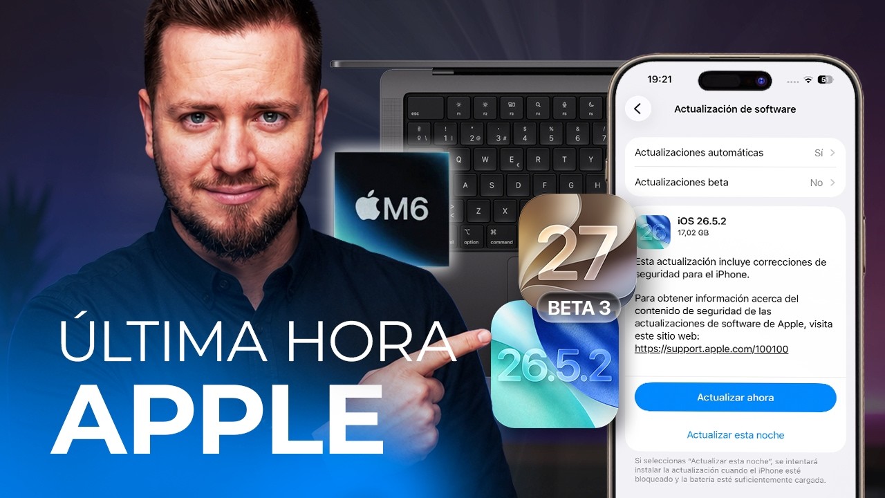 iOS 26.5.2 YA DISPONIBLE: Apple lanza un parche raro... y nuevas betas