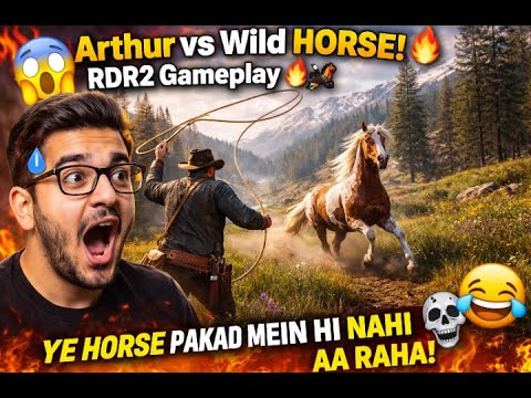 Arthur trying to catch🤔 a beautiful Horse. Rdr2 Gameplay 