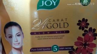 JOY 24 CARAT GOLD FACIAL GLOW KIT/Facial at home
