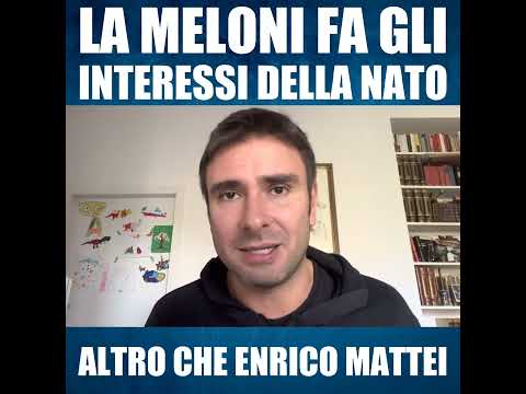 Meloni serves NATO's interests. Not Enrico Mattei.