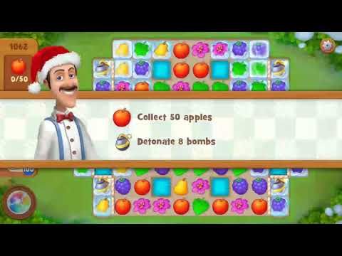 Gardenscapes Level 1062 Walkthrough "No Boosters Used"