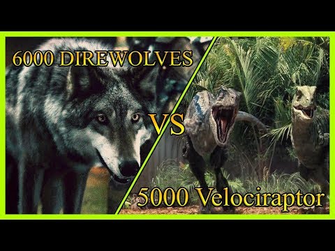 6000 DIREWOLVES vs 5000 VELOCIRAPTOR - UEBS - Game of Thrones vs Jurassic World