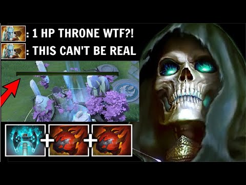 WTF 1 HP BASE RACE!!! Raid Boss Necrophos vs Megas Max HP Build Most Epic Comeback Dota 2