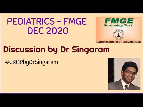 FMGE Dec 2020 - Pediatrics Recall Discussion by Dr Singaram