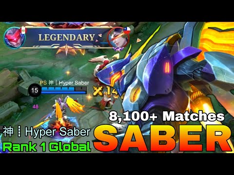 8,100+ Matches Saber Hyper Legendary - Top 1 Global Saber by 神┋Hyper Saber - Mobile Legends