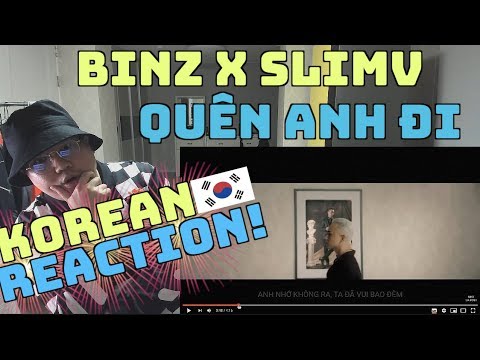 [Korean Reaction] BINZ x SLIMV - QUÊN ANH ĐI (ENG SUB)