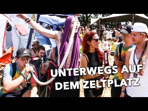 Fruchtmax, Hugo Nameless & Kulturerbe Achim unterwegs auf dem Zeltplatz #splash19 (16BARS.TV)