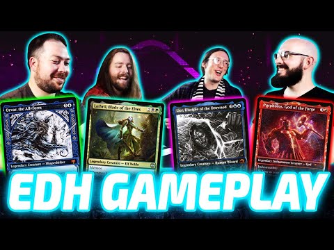 Orvar vs Lathril vs Lier vs Purphoros [EDH/Commander, MTG Gameplay 2022]