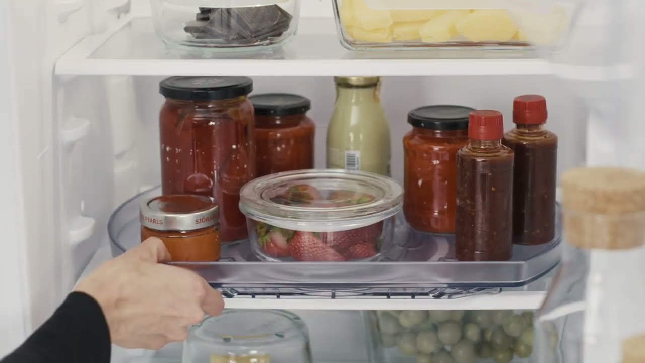 VÄLGRUNDAD Bottom-freezer refrigerator - Stainless steel - IKEA