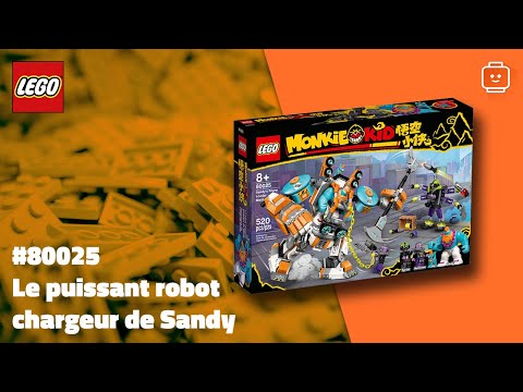 Vidéo LEGO Monkie Kid 80025 : Le puissant robot chargeur de Sandy