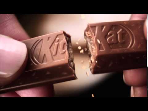 Rectangular kitkat senses hazelnut crunch chocolate