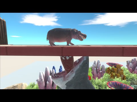 MUTANT MEGALODON EATS HULK - Animal Revolt Battle Simulator