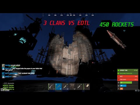 Raid defense 450 rockets. (3 CLANS VS EOTL)