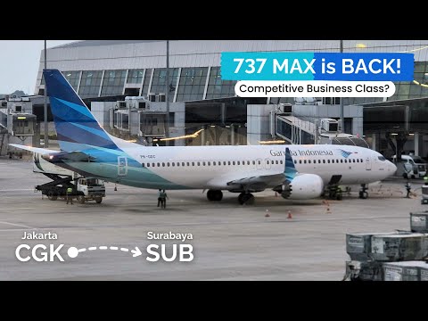 MAX IS BACK! | Garuda Indonesia | B737-8 MAX | Business Class | GA326 | Jakarta - Surabaya