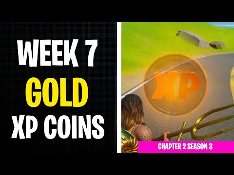 All 3 Gold XP Coins Locations Week 7 - Secret XP Coins Fortnite Chapter 2 Season 3