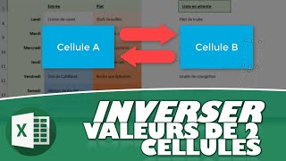 INVERSER DEUX CELLULES EN 1 CLIC (INTERVERTIR LES VALEURS) SUR EXCEL