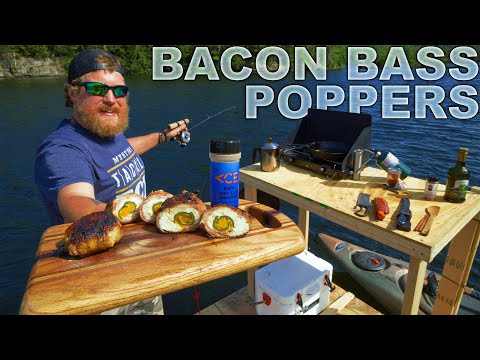 Catch'n Cook Bacon Bass Jalapeño Cheddar Poppers - Day 3 of 7 Day WaterWorld Survival Challenge