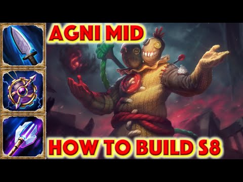 SMITE HOW TO BUILD AGNI - Stitched Creation Agni Skin Showcase + Agni Mid Build + Gameplay