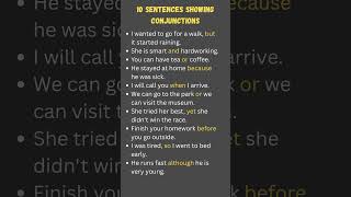 10 Example Sentences Using Conjunctions | Easy English Grammar for Beginners