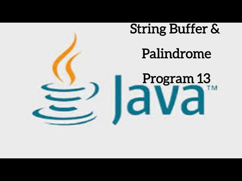 Java Program For String Buffer Palindrome Beginner Friendly