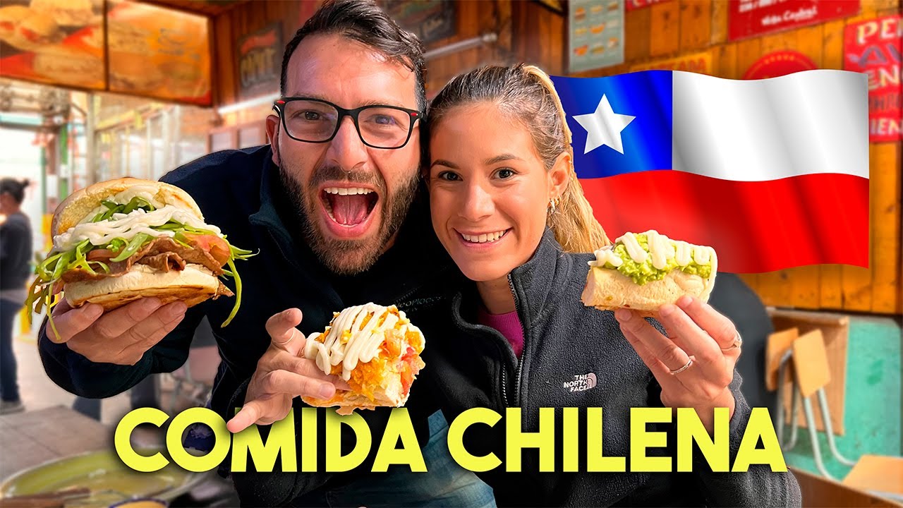 Probamos la comida callejera y típica de CHILE 🇨🇱 | Guanaco, machas, pastel de choclo y MÁS