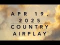 Billboard Top 60 Country Airplay Apr 19 2025