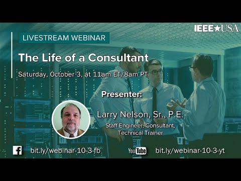 Webinar: The Life of a Consultant - 3 October 2020
