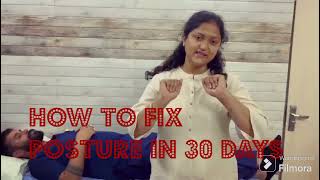 How to fix posture within 30days ||  #trending #youtube #physiotherapy #posture 🔥🔥