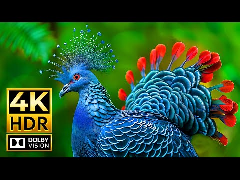 INCREDIBLE 4K HDR ANIMAL WORLD – Dolby Vision & 120FPS | Cinematic Sound (Colorful Animal Life)