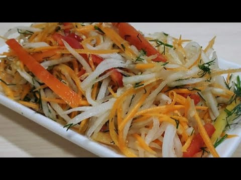 Салат из Дайкона!(белая редька)
