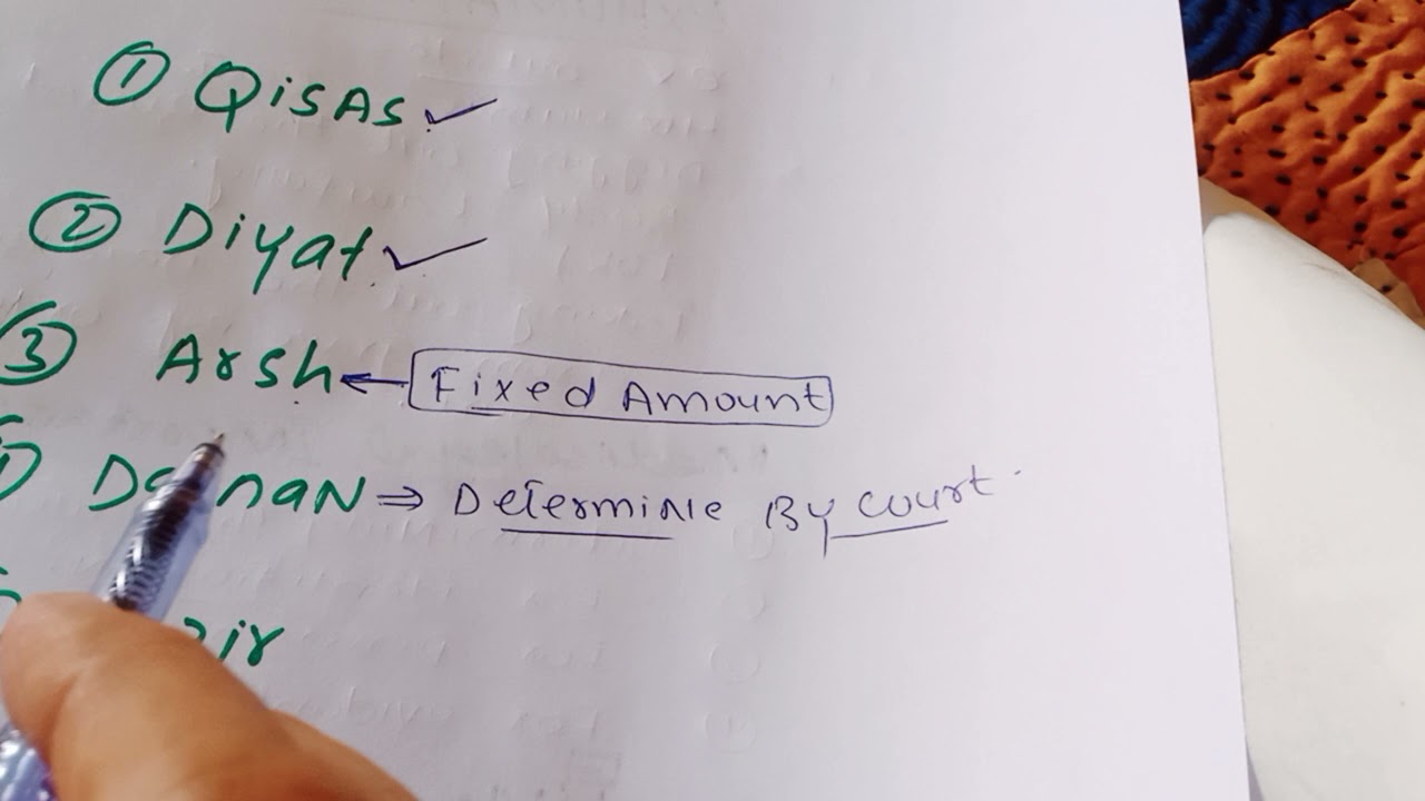 Qisas ,Diyat Arsh Daman Tazir offense and Summon some important definitions #Forensic lactures