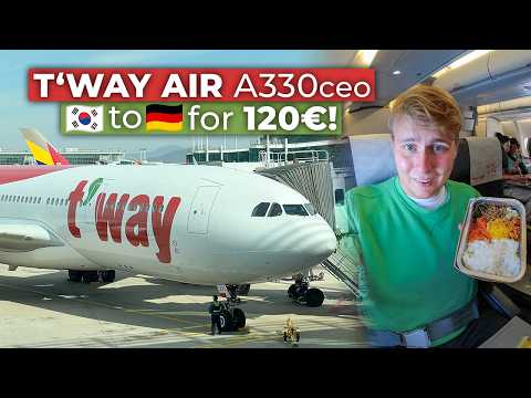 Only 120€?! 🇰🇷→🇩🇪 T'way Air Airbus A330-200 ✈️ Seoul - Frankfurt | Trip Report