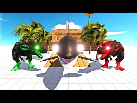 FPS DEATH RUN vs BATMAN ORCA TEAM with ALL WEAPONS & HP Bar - Animal Revolt Battle Simulator ARBS