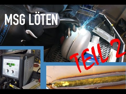 Metal inert gas brazing - V4A stainless steel CrNi welding with CuAl explanation - ewm picomig 18...