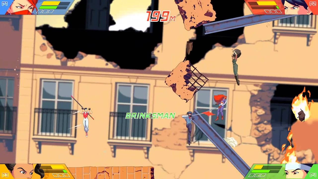 Lotta mentre cadi in SkyScrappers, in uscita oggi per PS4