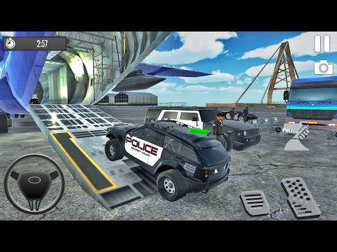 Police Suv Transporter in Cargo Plane - Police Car Transport Simulator 2022 - Android Gameplay