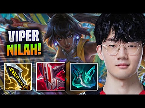 VIPER SUPER CLOSE GAME WITH NEW CHAMP NILAH! - EDG Viper Plays Nilah ADC vs Kalista! | Season 2022