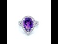 video icon number two for Amethyst & Diamond Ring item 201-00135