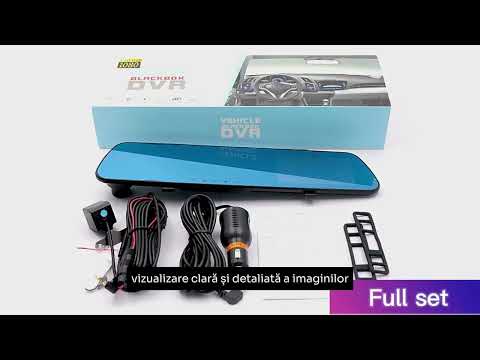 Oglinda auto cu inregistrare Full HD camera fata-spate, 4.3 inch si vedere nocturna