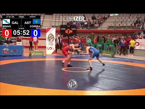 3º R. WW - 53Kg: BRAVO GONZALEZ, RAQUEL (GAL) CORREA RUBIO, SANDRA (AST)