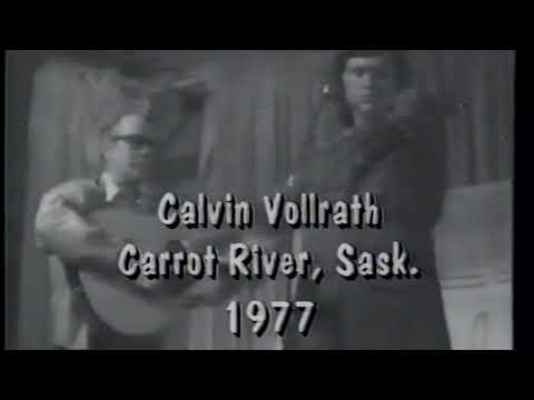 Calvin Vollrath as a youngster in Carrot River SK fiddle contest, 1977