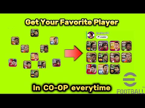 Trick to get your Favorite player in CO-OP mode everytime tutorial eFootball Mobile