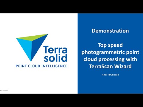 Top Speed Photogrammetric Point Cloud Processing with TerraScan Wizard