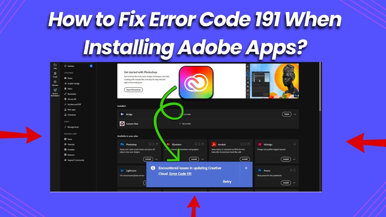 How to Fix Error Code 191 When Installing Adobe Apps