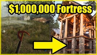 Starting Our $1,000,000 Custom Fortress! #Grindisode - The Forest Multiplayer Ep.4