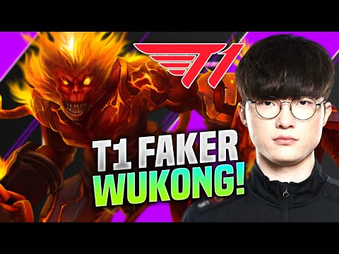 FAKER PLAYS WUKONG vs 3 T1 PLAYERS! - T1 Faker Plays Wukong vs Singed Top! | KR SoloQ Patch 10.17