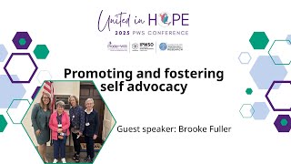Brooke Fuller Talk on Advocacy for People with Prader-Willi Syndrome