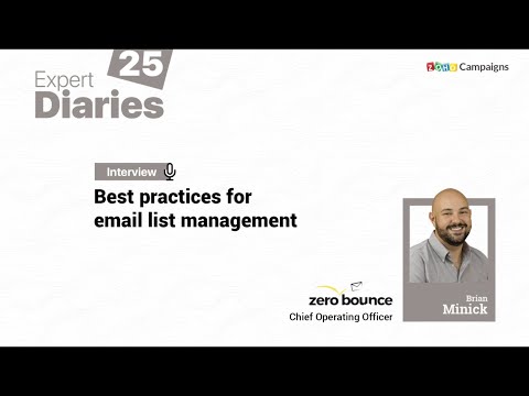 Zoho Campaigns - Expert Diaries 25 - Best practices for email list management