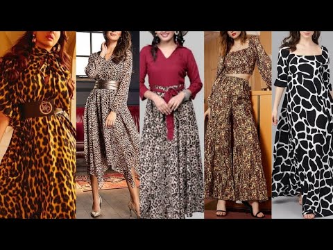 ऍनिमल प्रिंटेड ड्रेस 👗 Stylish New Animal Print Dresses@s r collection